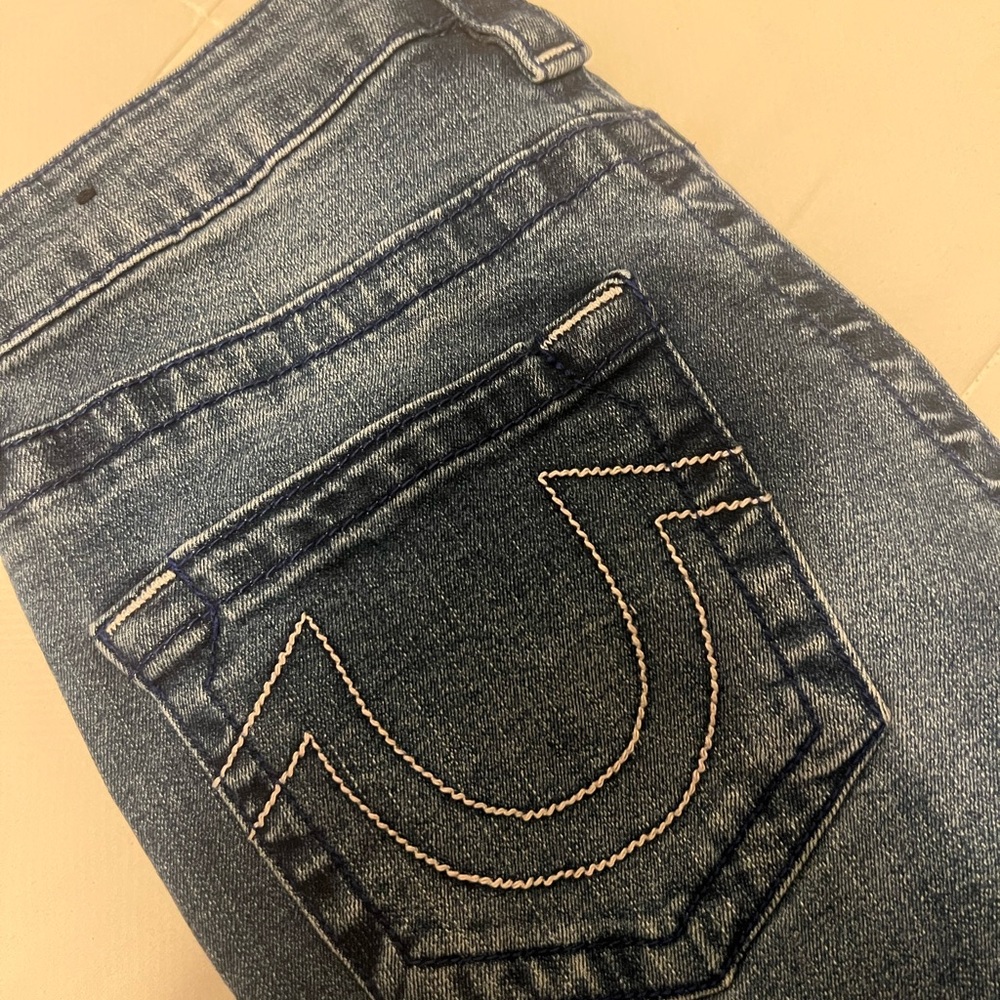 True Religion Blue Jeans Vintage Indigo Distressed
